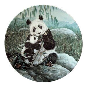VTG 1990 Joyce Bridgett Panda Collector Plate “A Mother’s Care” W\.S. George w/C